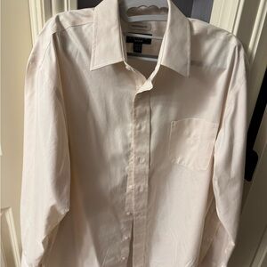 Traveler® Collection Traditional Fit Button-Down Collar Solid Dress Shirt